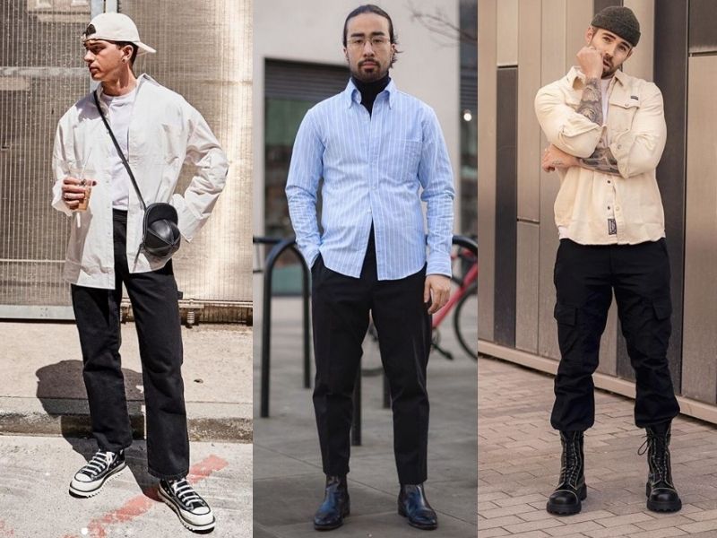 styling oversize shirt as outerwear for men