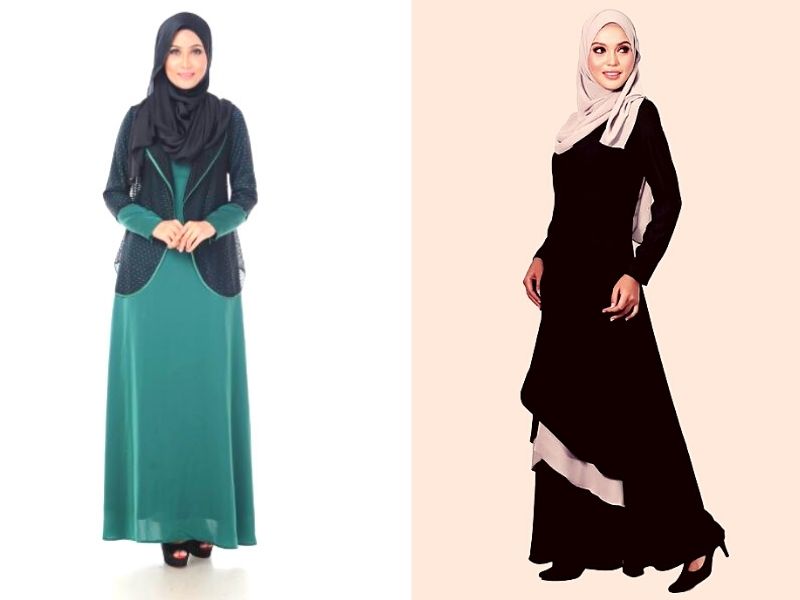 muslimah formal attire long dress 