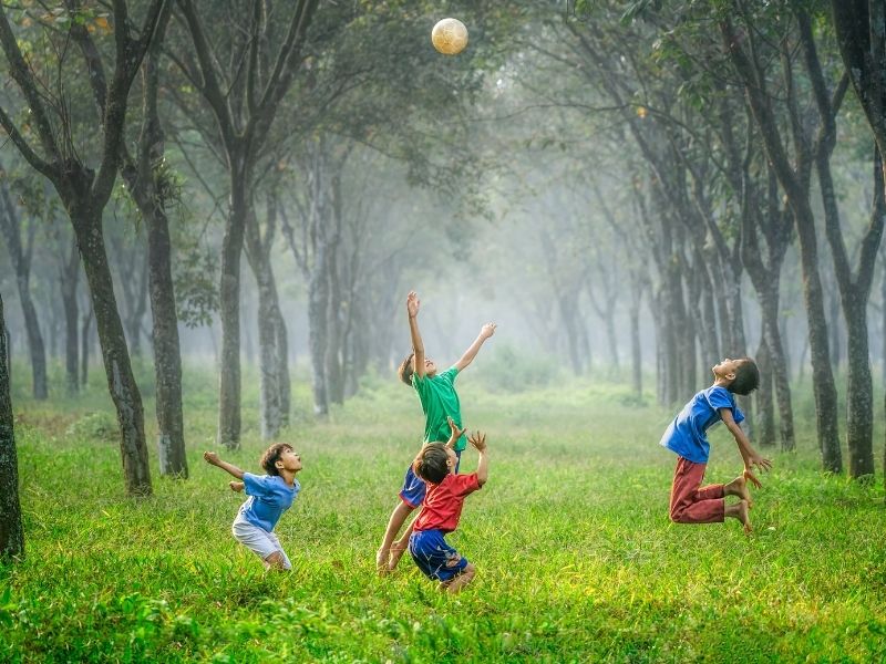 kids playing outside