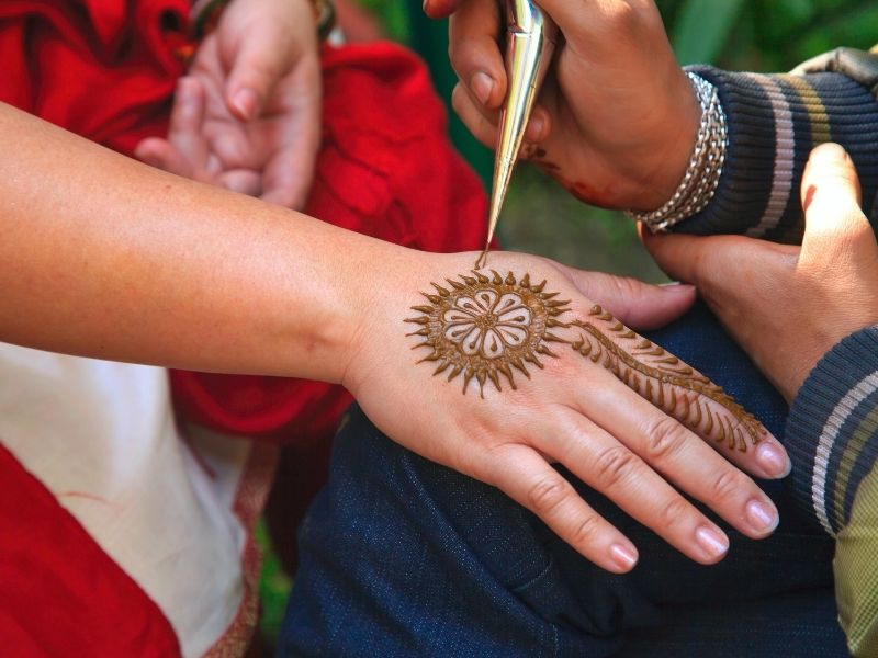 Dots mehndi design trick with earbud and coins | Easy stylish - YouTube