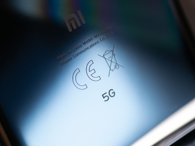 5G logo on the back of a smartphone 5G in malaysia