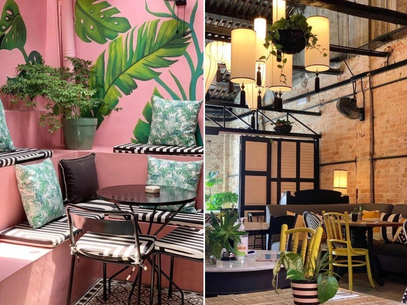 the hungry tapir interior pink wall Instagram worthy cafes in KL 