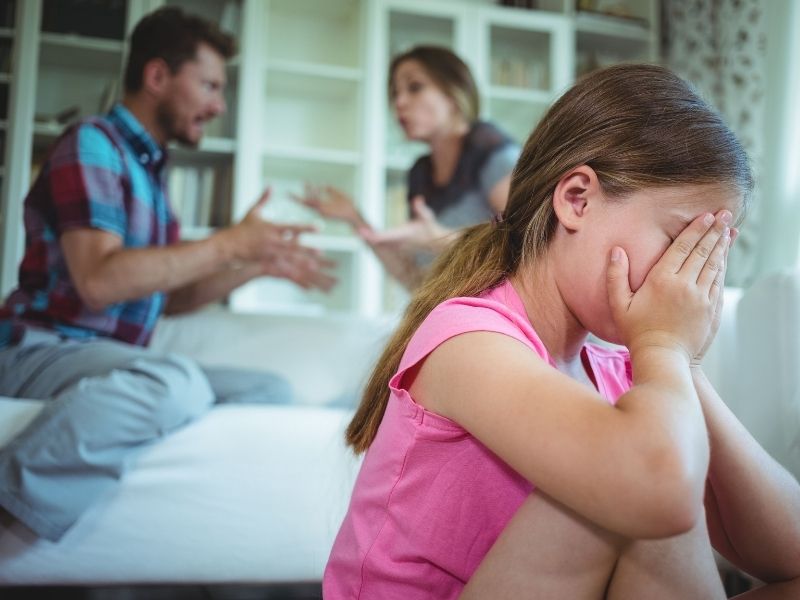 toxic parents fighting in front of kid