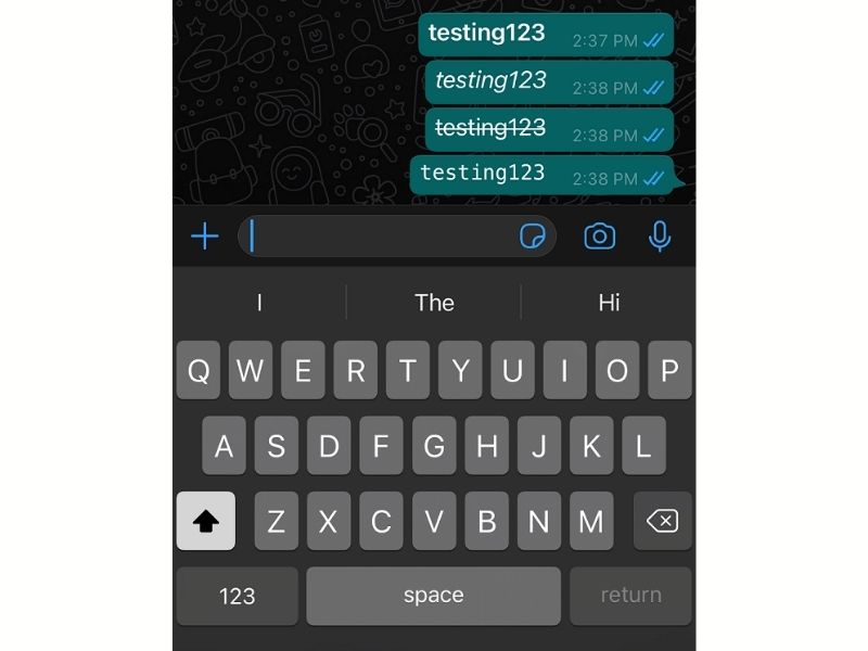 whatsapp text formats