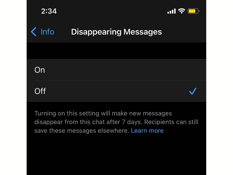 whatsapp disappearing messages text tricks