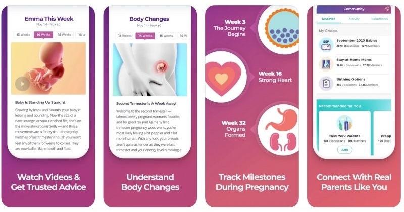 what to expect apps for pregnancy
