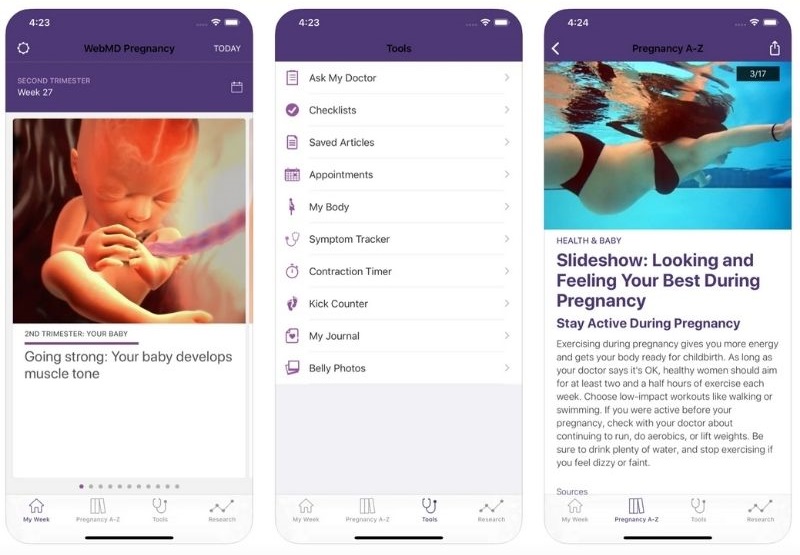 webmd apps for pregnancy