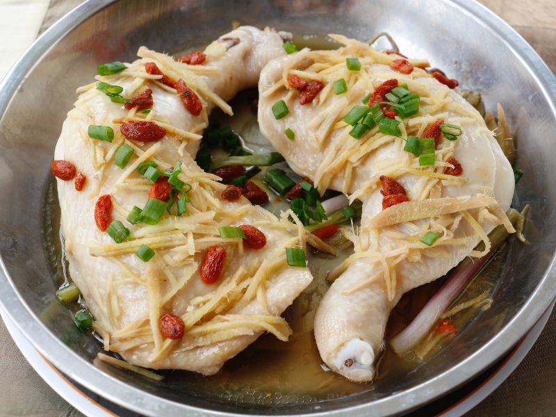 steamed chicken chinese new year food