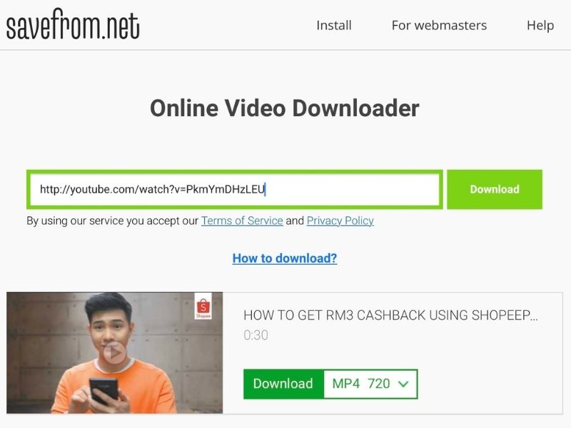 savefrom.net how to download youtube videos