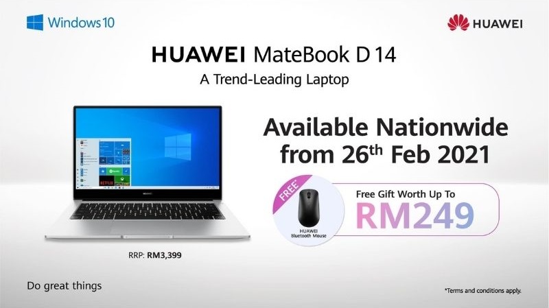 Huawei MateBook D14 Intel Edition pricing in Malaysia