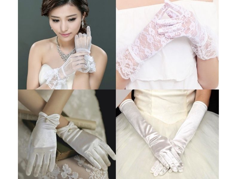 lace and silk gloves