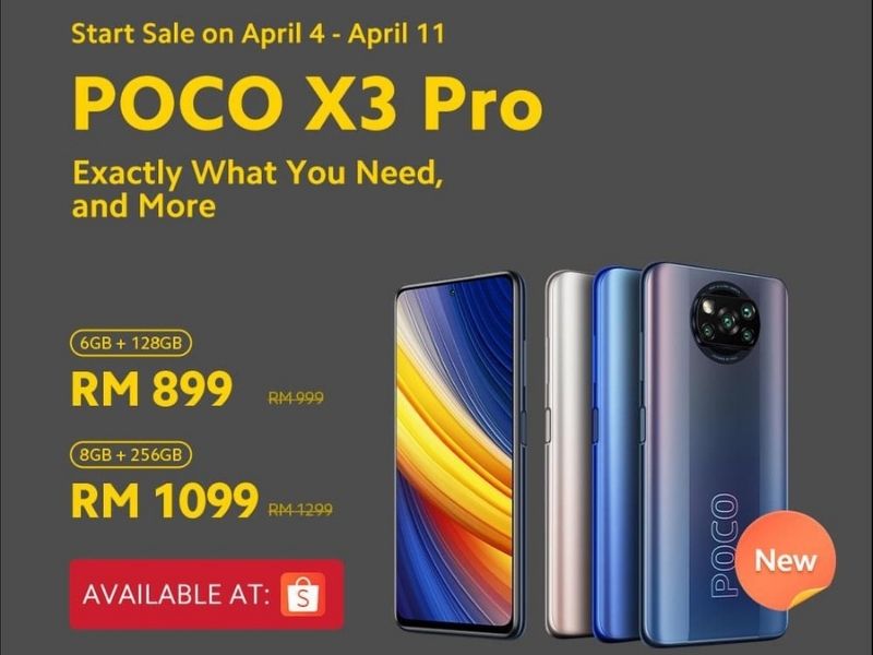 Poco X3 Pro on Shopee Malaysia