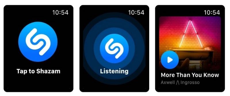 Shazam on apple watch