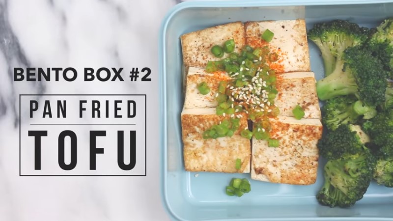pan fried tofu bento
