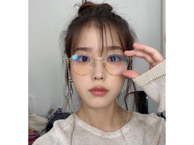 Korean bangs for on sale round face