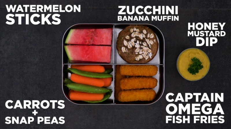 fish fingers honey mustard dip lunch box ideas for kids