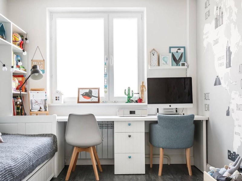 Kids bedroom with study sales table