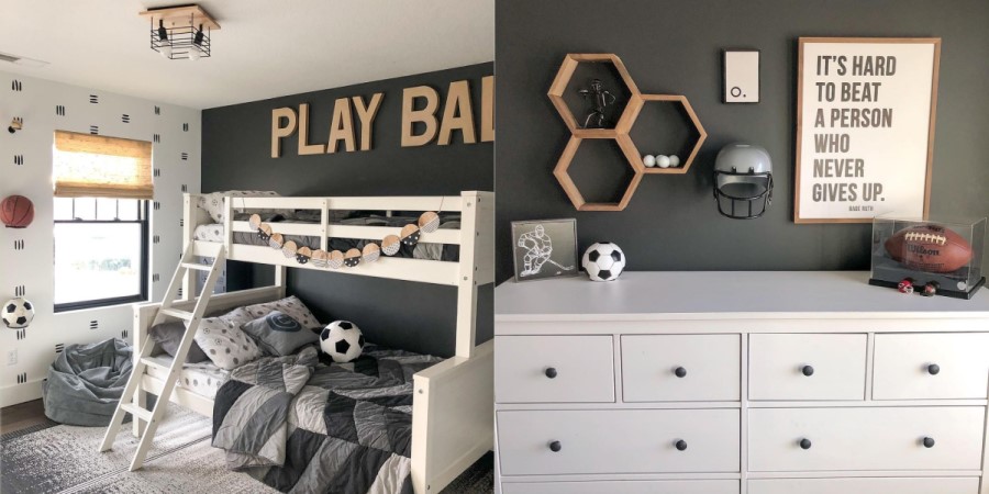 sporty boys bedroom idea 