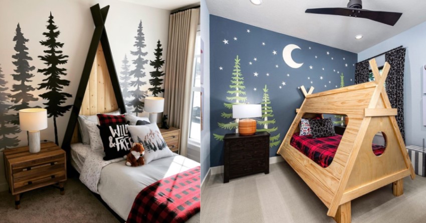 camping boys bedroom idea 