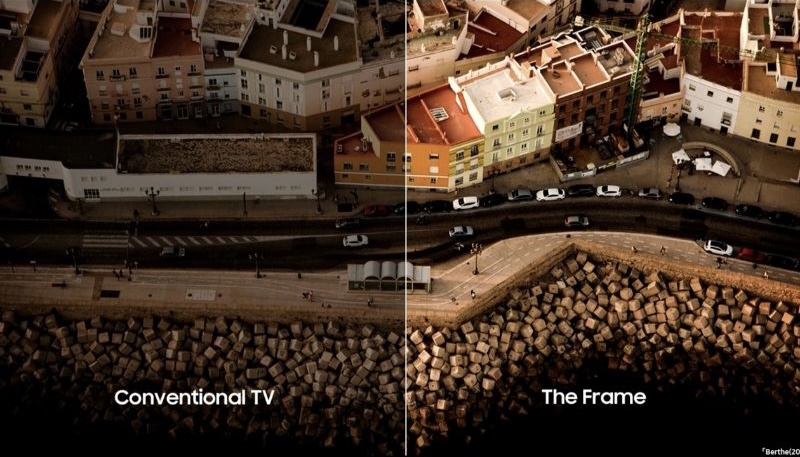 Samsung The Frame TV display quality comparison