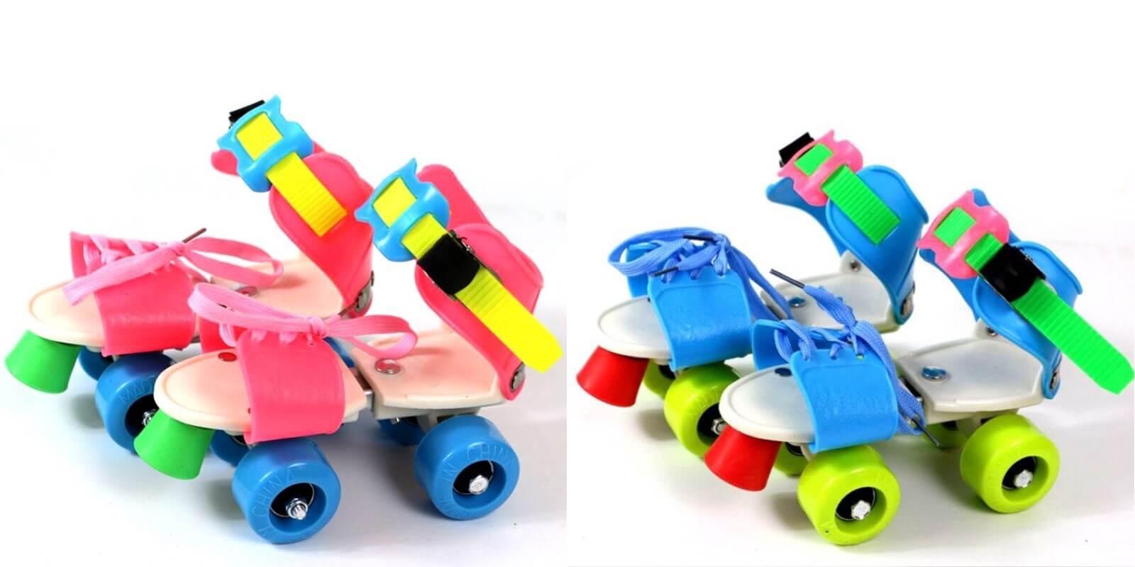 multicoloured roller skates for kids