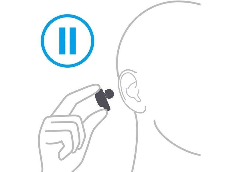 Sony WF1000XM4 wireless earbuds instant pause