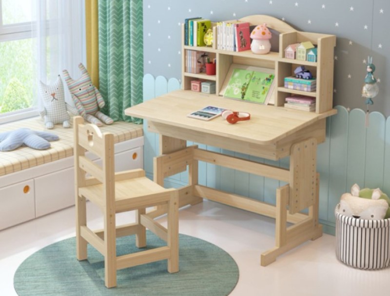 wooden desk kids study table