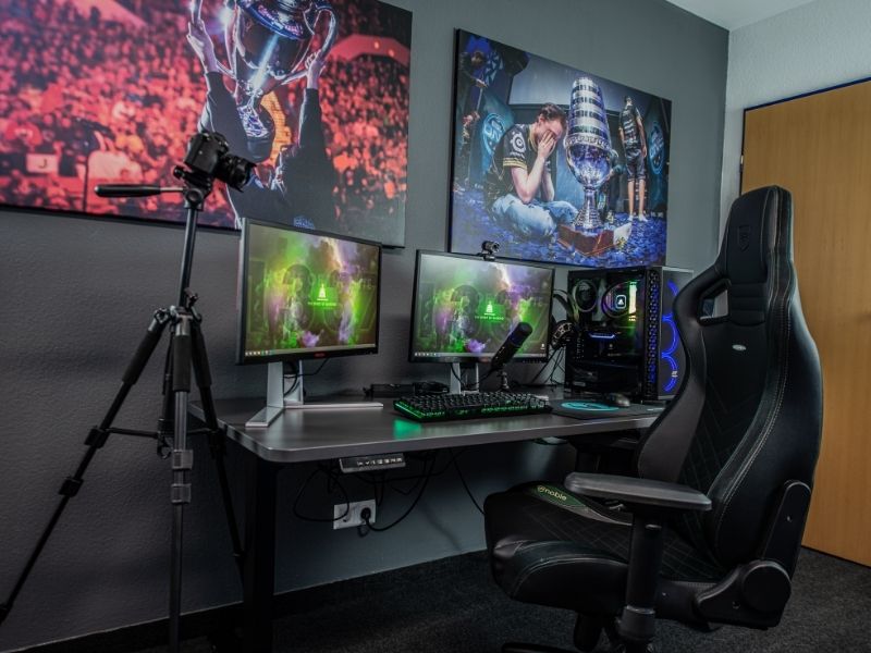 a gaming room set-up