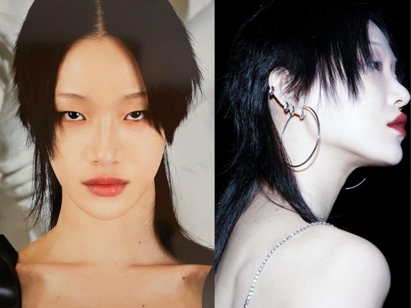 rat tail mullet hairstyle for women
