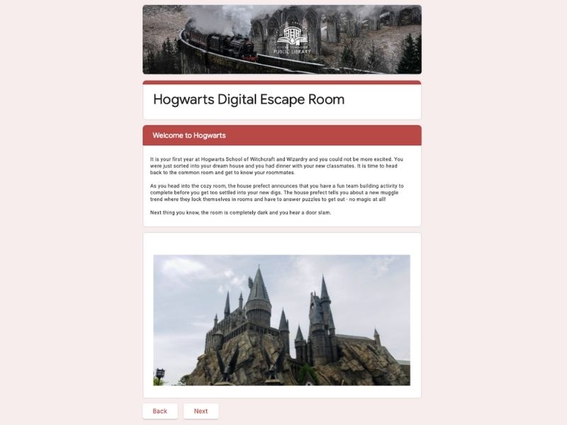 Hogwarts Digital Escape Room