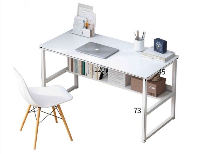 a simple desk setup mini office at home