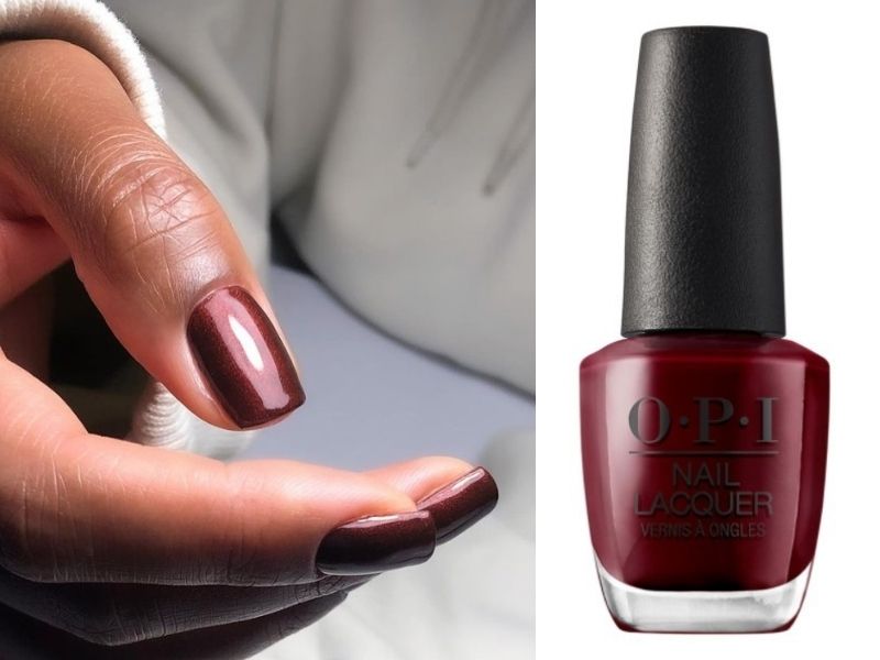 burgundy nail colours for dark skin