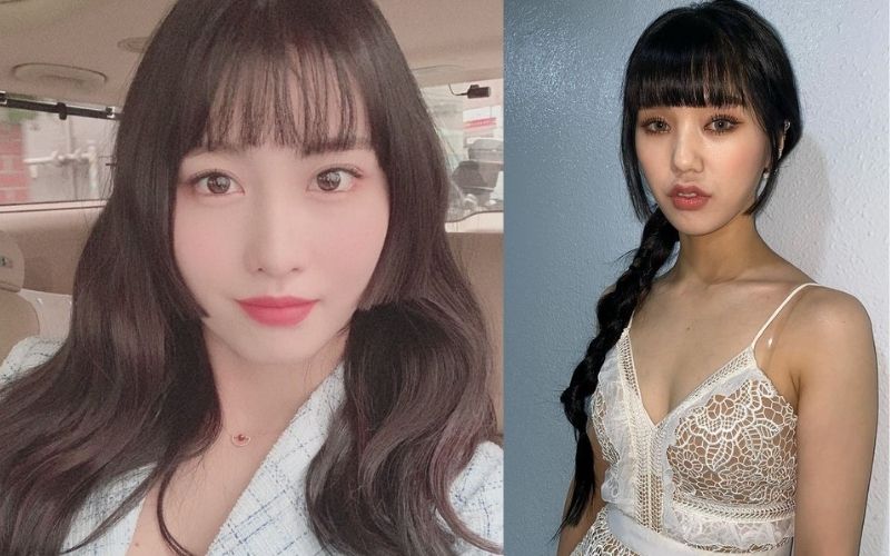 twice momo and oh my girl mimi hairstyle