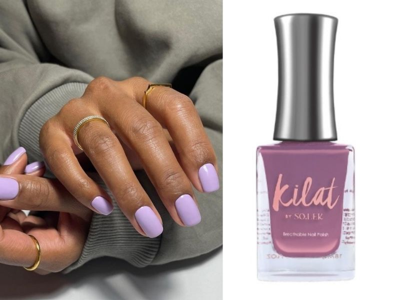 lilac or lavender nail colours for dark skin