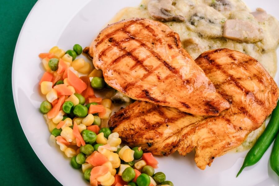 chicken breast on plate 