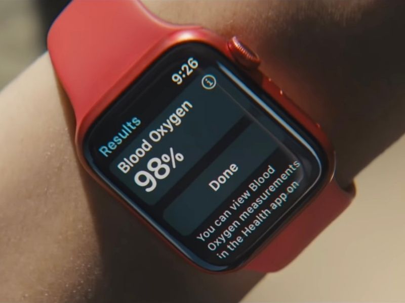 Apple Watch Series 6 blood oxygen tracking