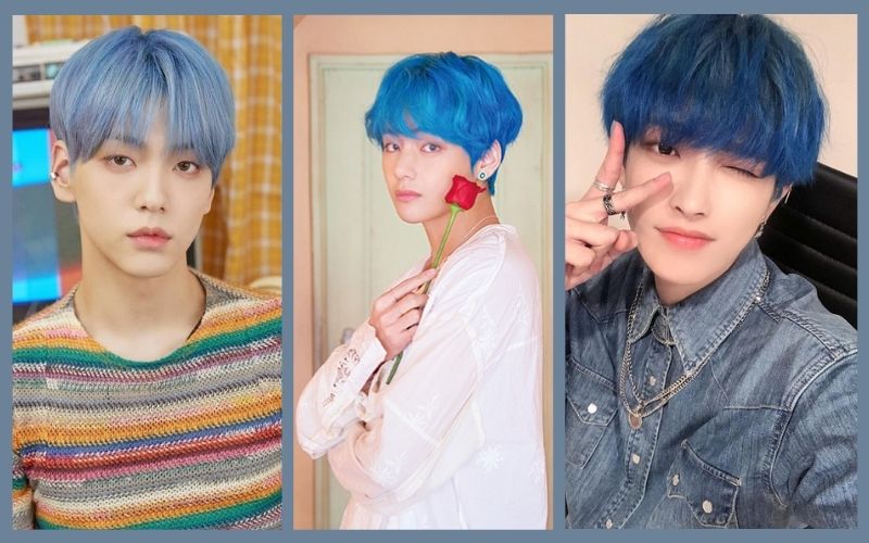 kpop blue hair