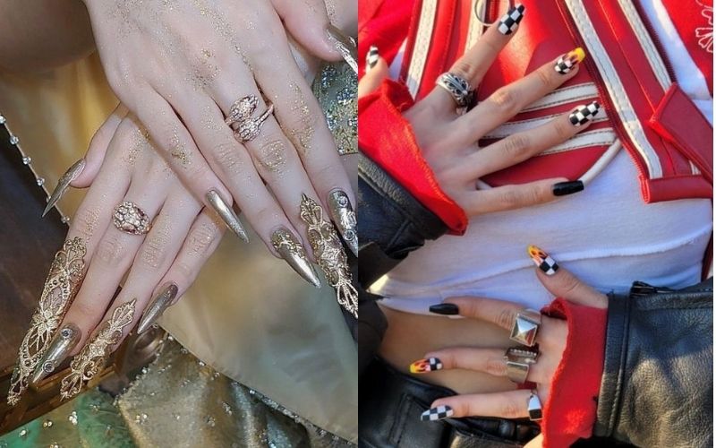 statement nails, blackpink lisa solo debut