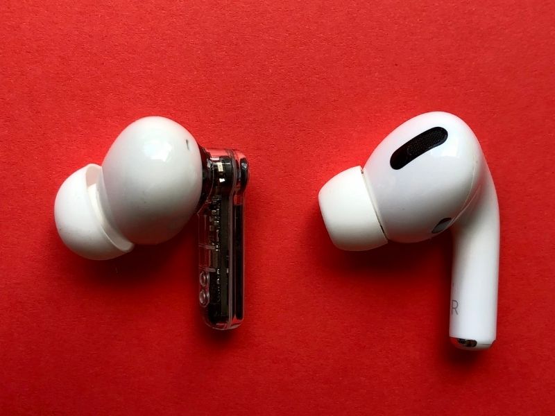 Nothing Ear 1 and Apple AirPods Pro earbuds