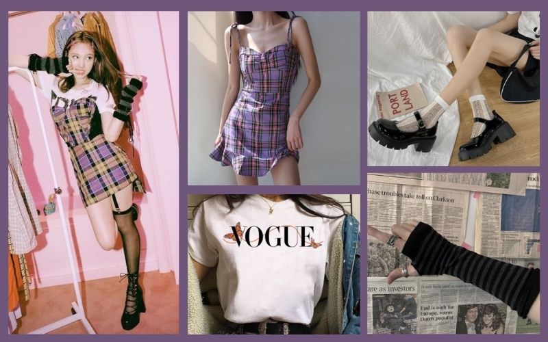 Brown Plaid Mini Skirt | Nayeon - Twice S