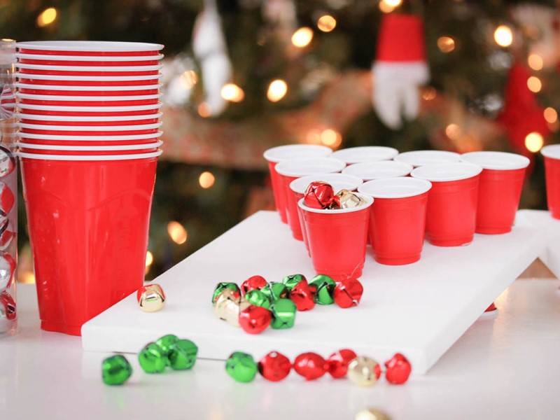 jingle bell toss, christmas party game