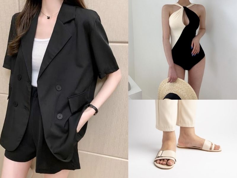 swimsuit blazer set look