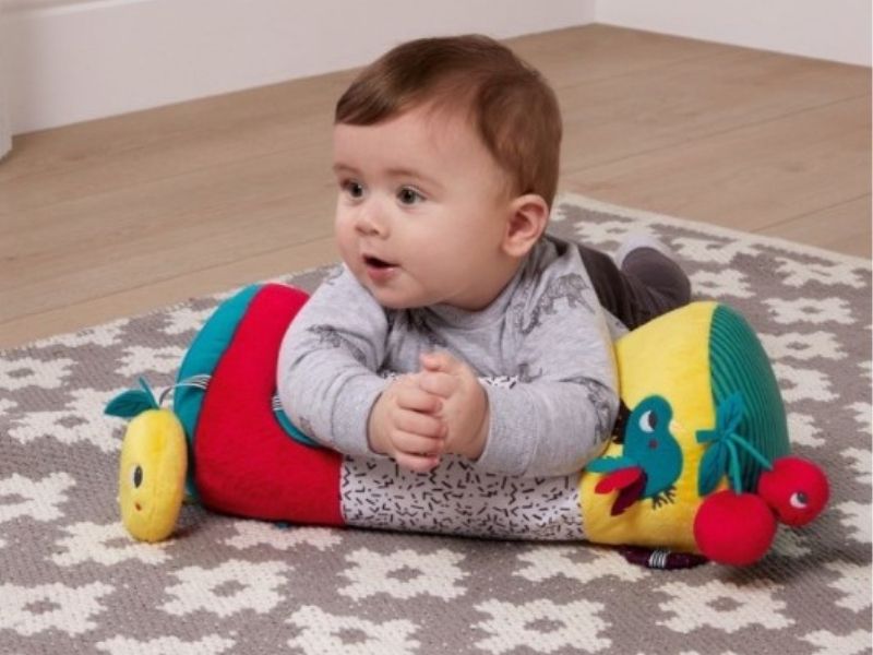 tummy time with bolster