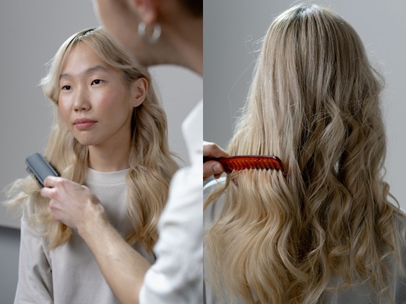 don't comb hair with brush, maintaining korean perm hair