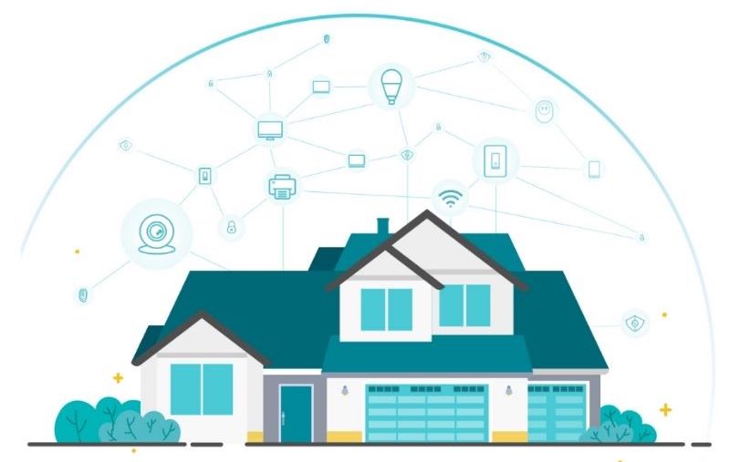 an illustration of a home internet network