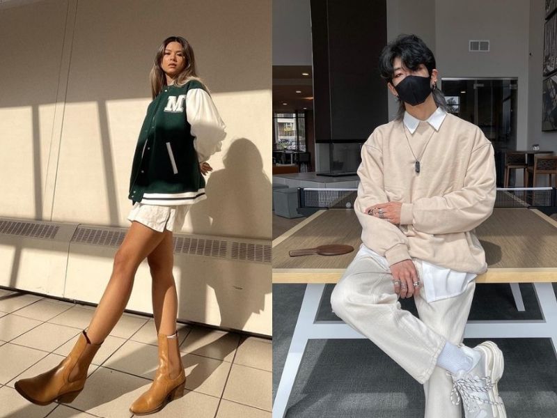 How to wear the varsity style according to Korean fashion?