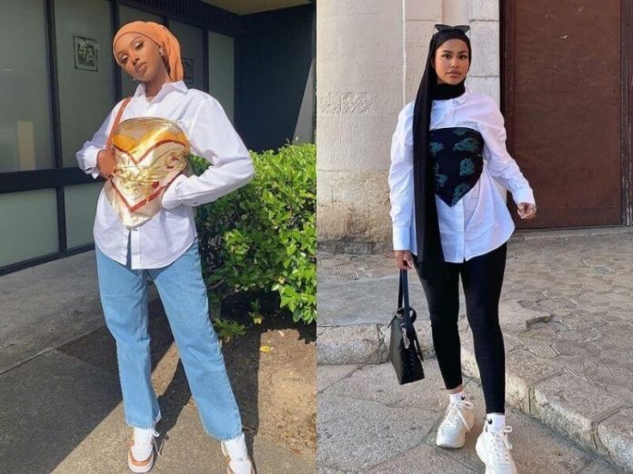 how to wear crop top with hijab