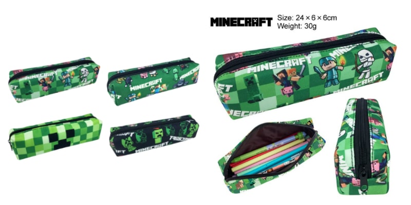 Minecraft pencil pouch