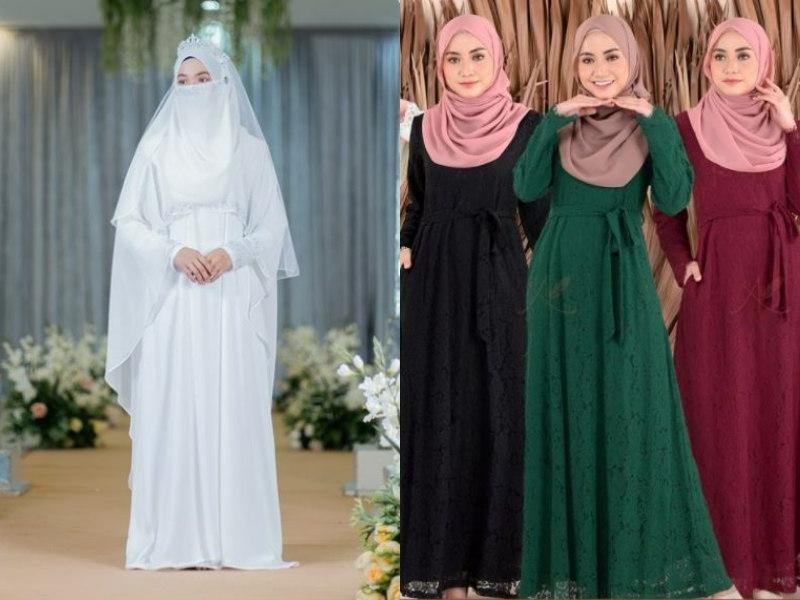 dress lace muslimah