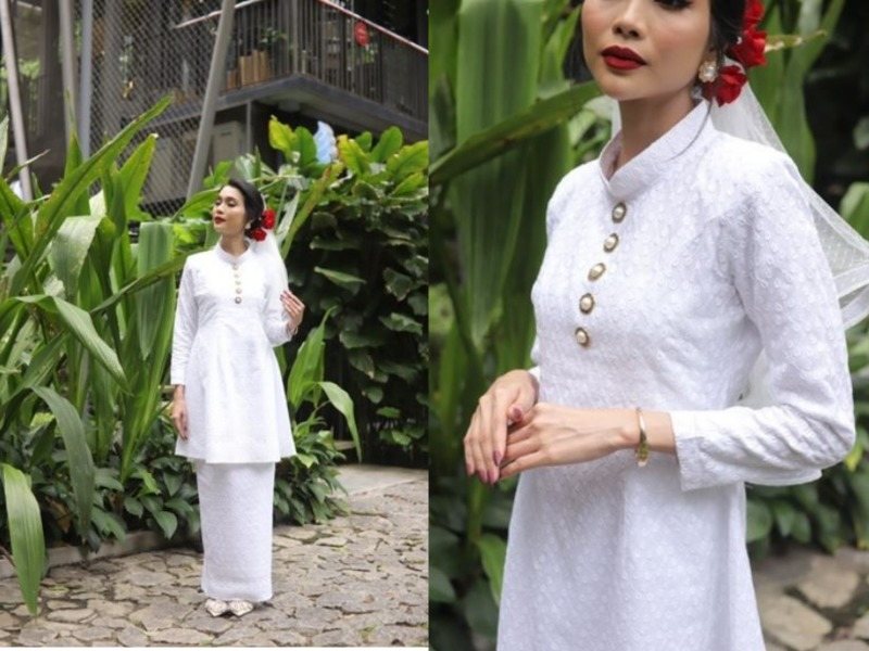 Simple malay wedding outlet dress